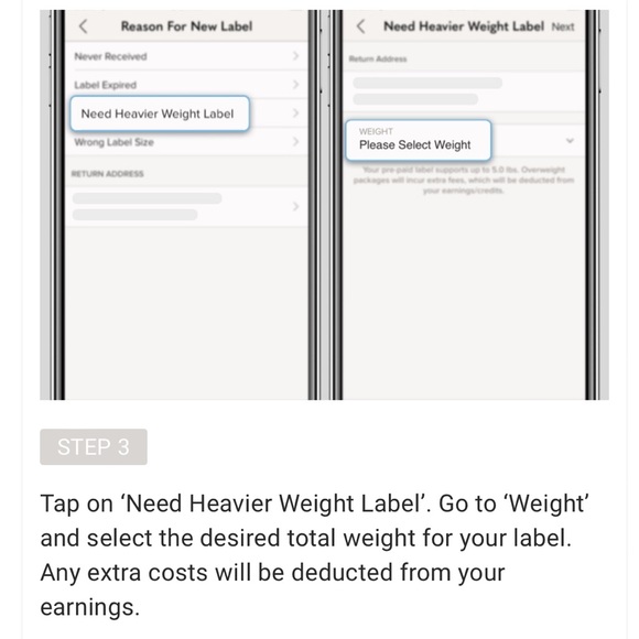 POSHTIP how to buy extra shipping for heavy or bulky items on Poshmark - Picture 4 of 8
